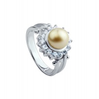 ANTIQUE PEARL HALO RING