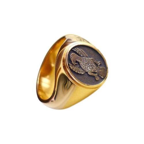 MENS PERSONALISED EAGLE RING