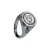 MENS PERSONALISED LOGO WHITE GOLD RING