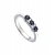 SAPPHIRE TRILOGY WHITE GOLD RING