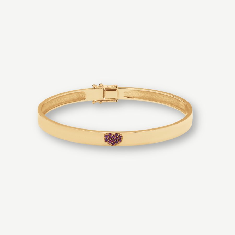 Ruby Heart Bracelet