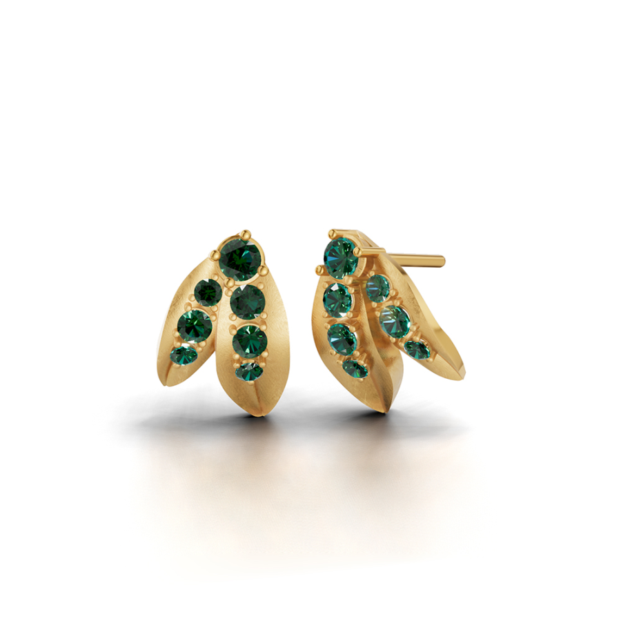 OLIVE DAWN EMERALD EARRINGS