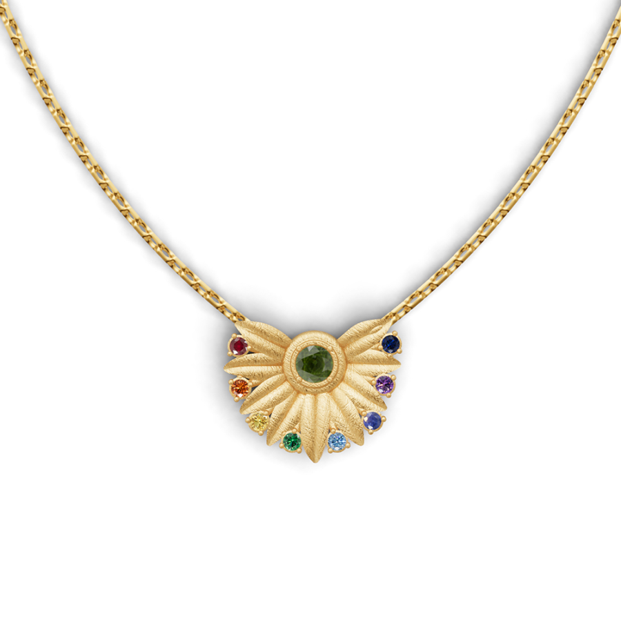 RAYS OF LIFE YELLOW GOLD NECKLACE