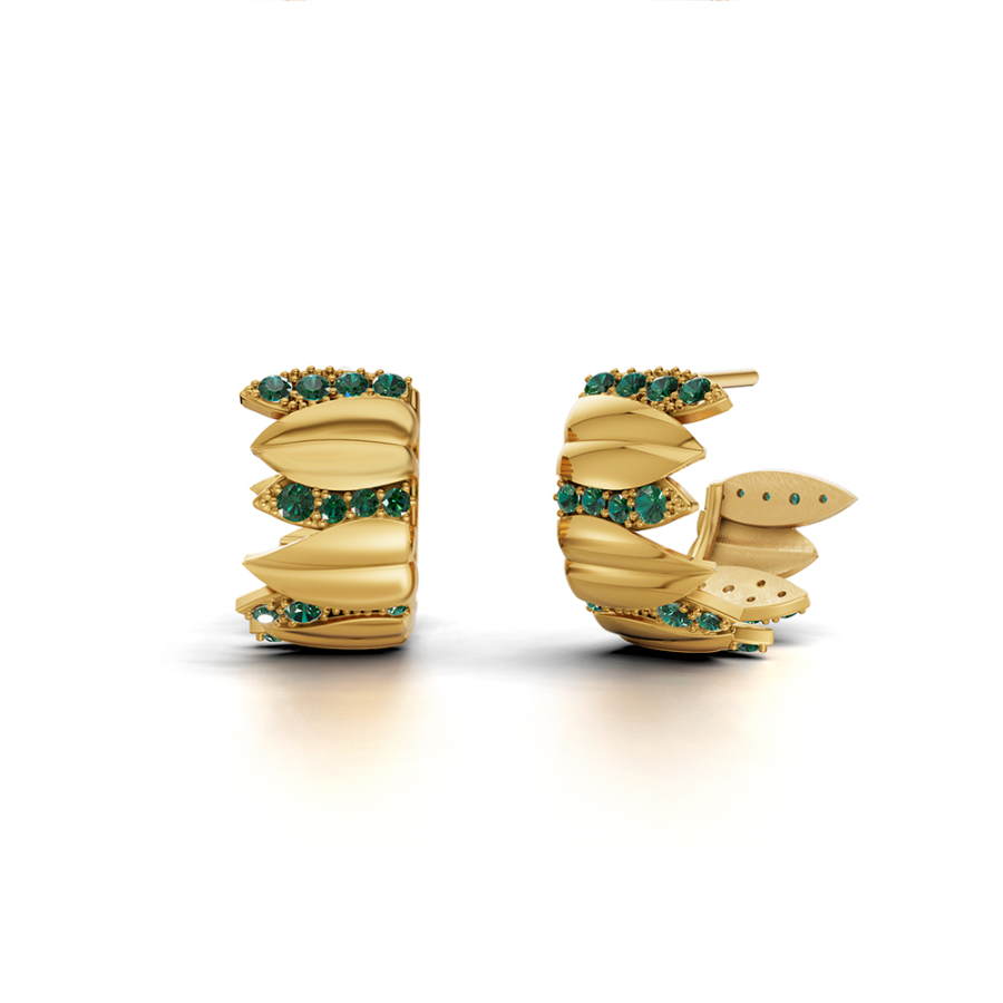 OLIVE CROWN EARRINGS