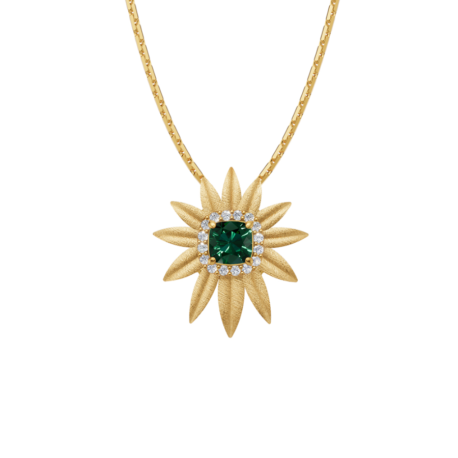 OLIVE ARC EMERALD NECKLACE