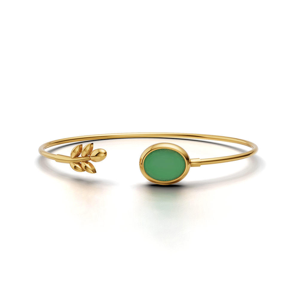OLIVE LEAF GOLD BRACELET - Image 2