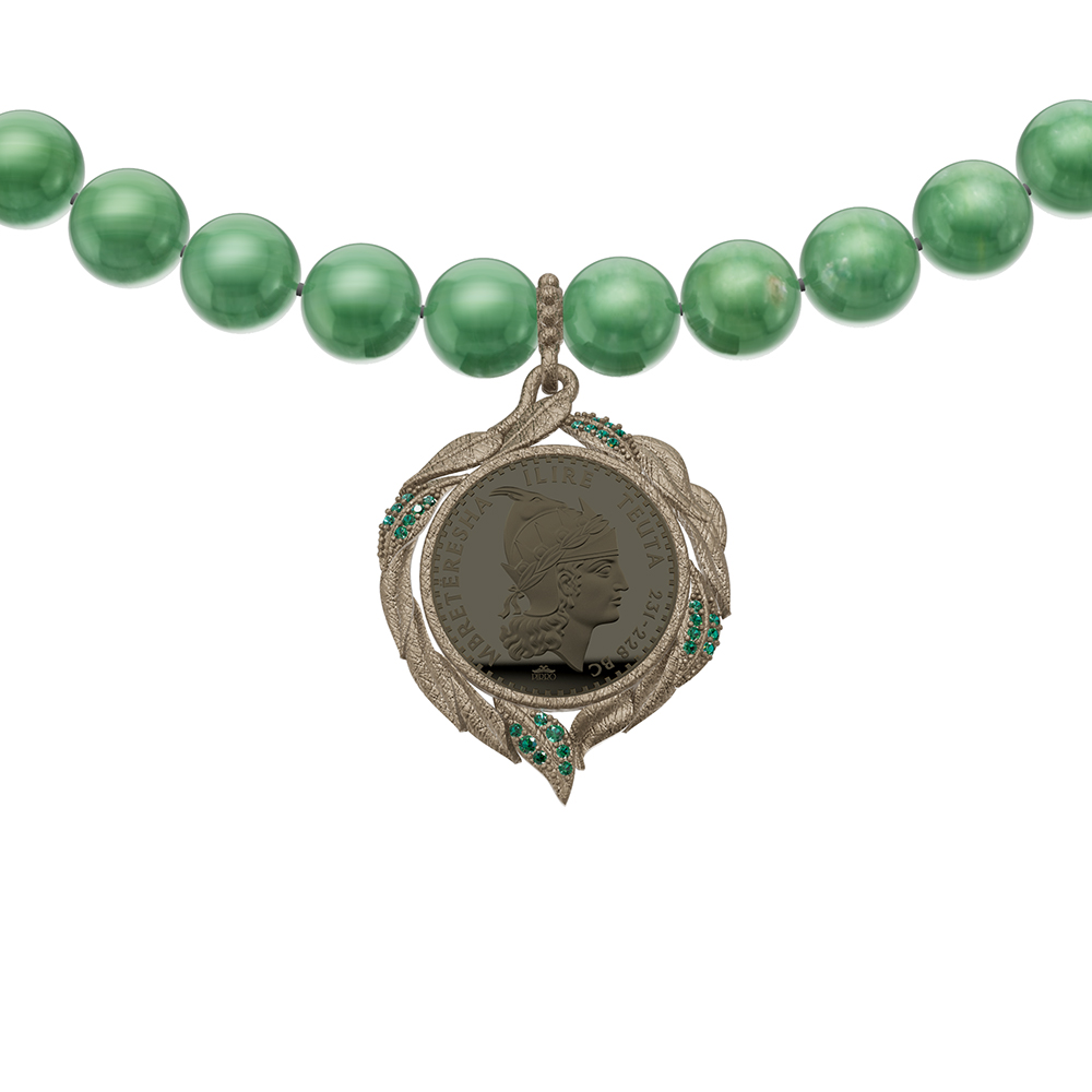 EMERALD COIN NECKLACE