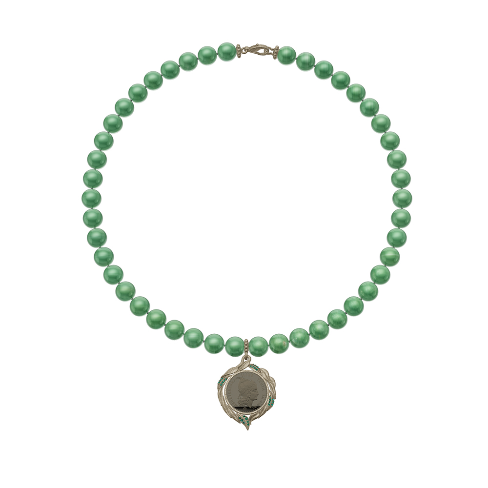 EMERALD COIN NECKLACE - Image 2
