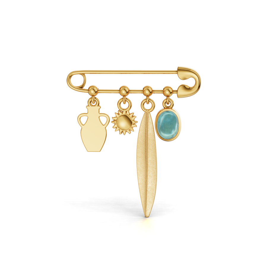 OLIVE DAWN TOURMALINE BROOCH