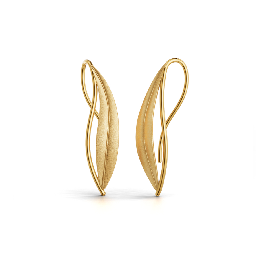 OLIVE LEAF SILHOUETTE EARRINGS