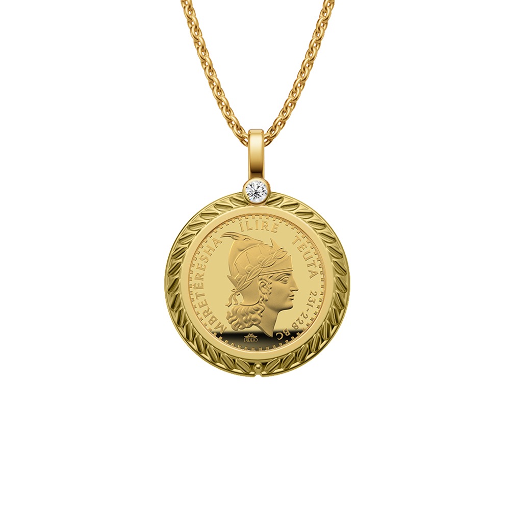 OLIVE RAY COIN PENDANT