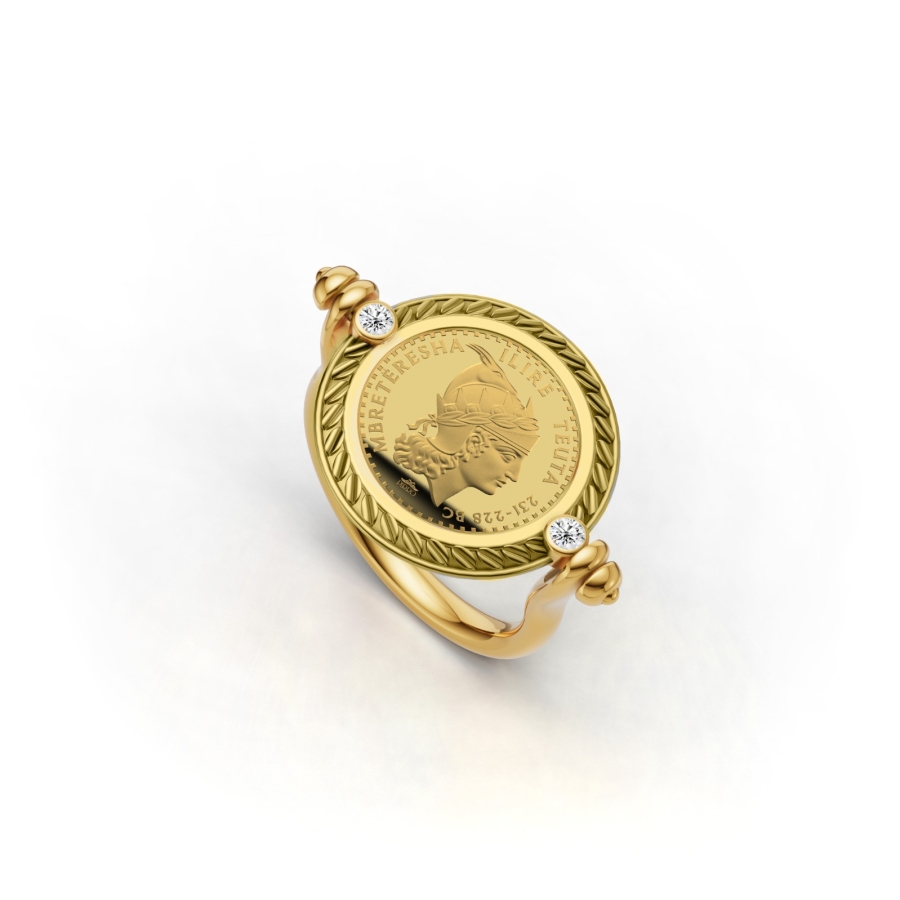 OLIVE RAY COIN RING