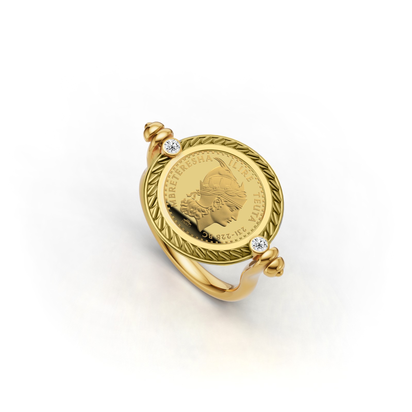 OLIVE RAY COIN RING