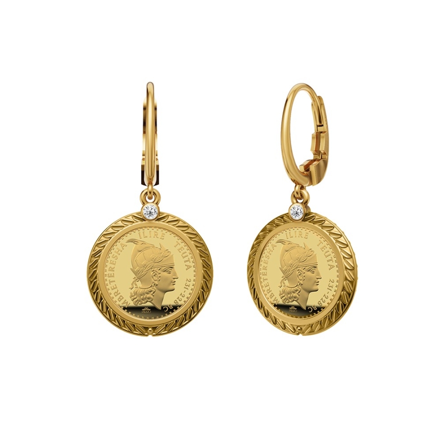OLIVE RAY COIN EARRINGS