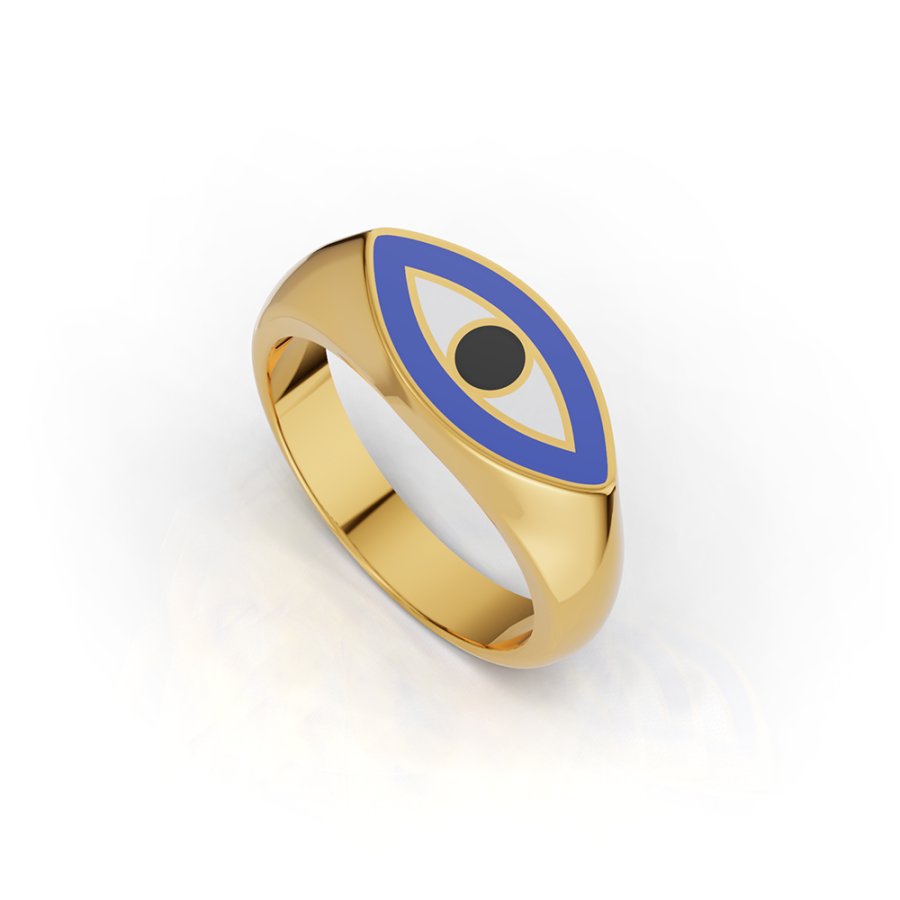 EVIL EYE SIGNET RING