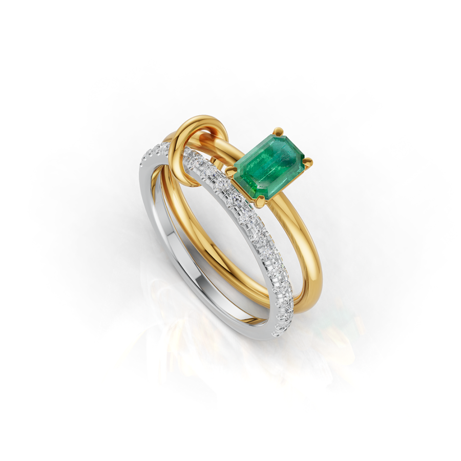 EMERALD LOOP RING