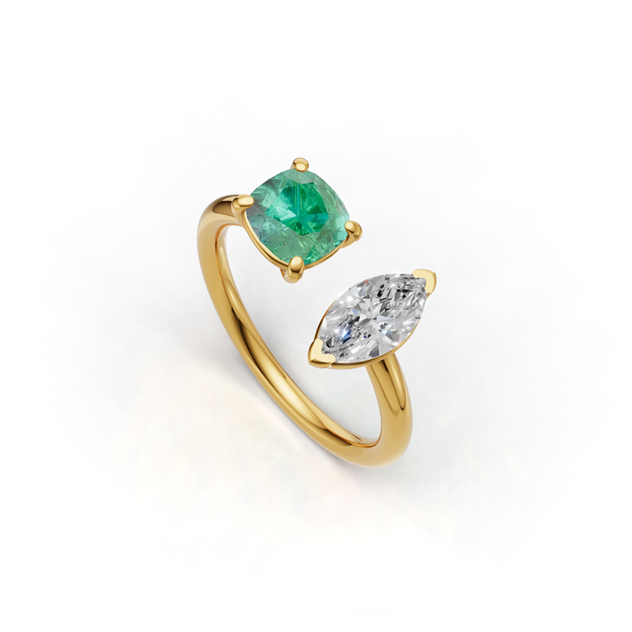 EMERALD DUO RING