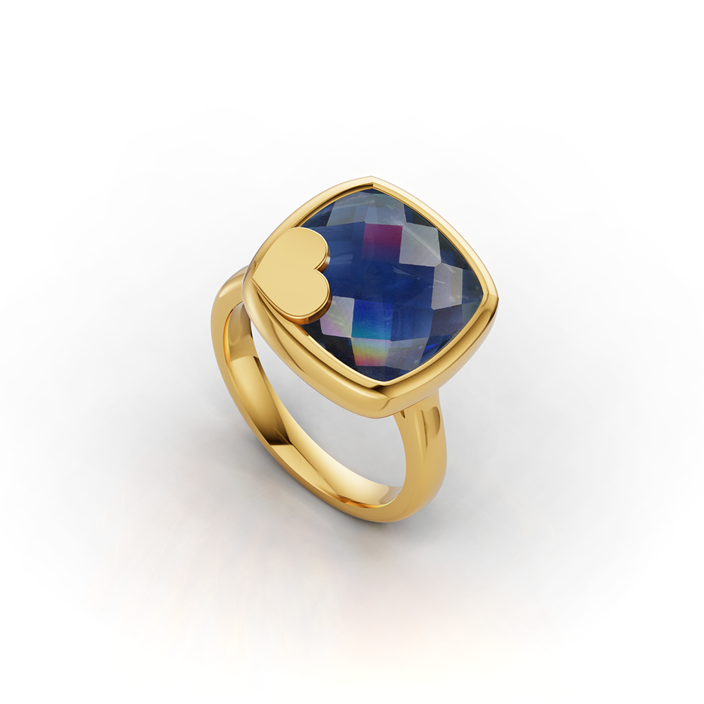 SAPPHIRE HEART RING
