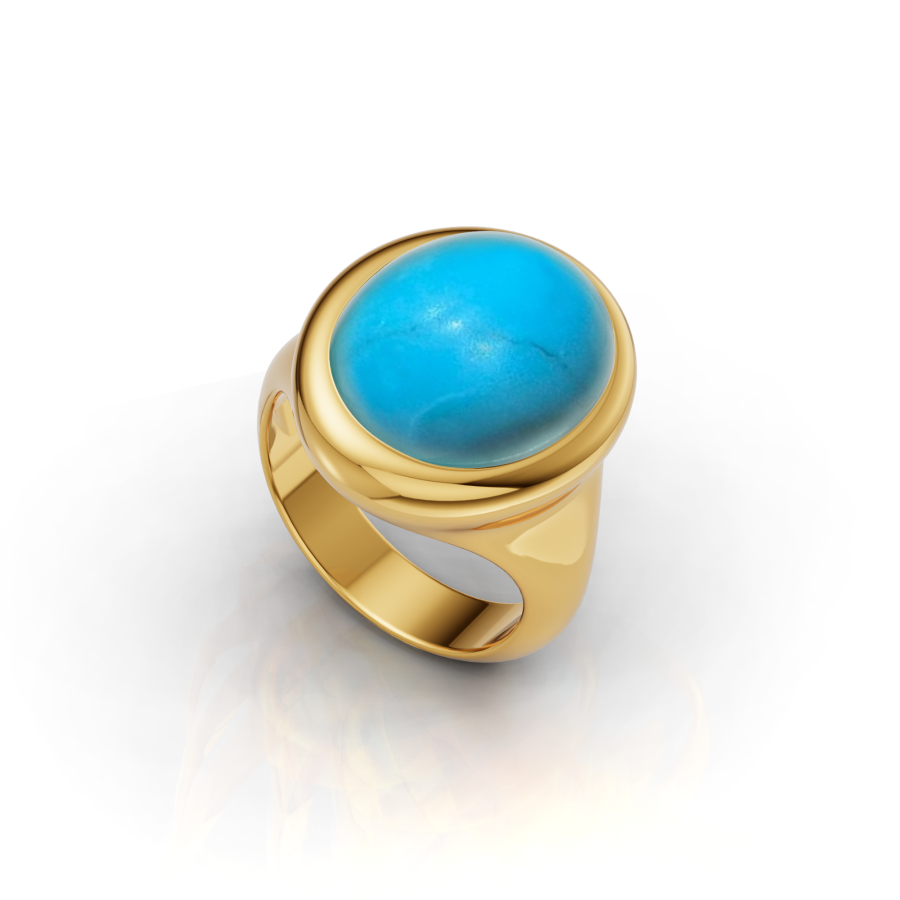 TURQUOISE CREST RING