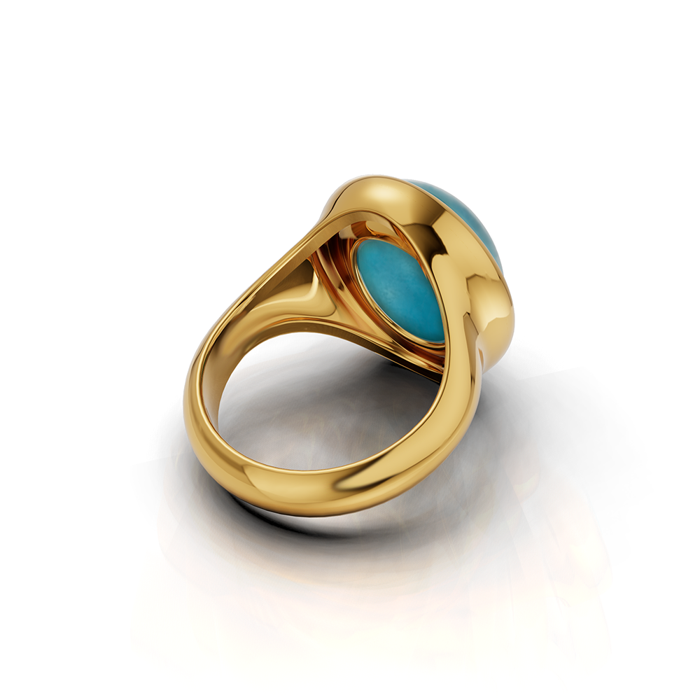 TURQUOISE CREST RING - Image 3
