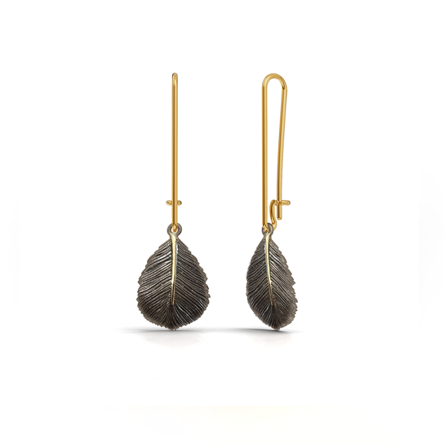 SHADOW LEAF EARRINGS