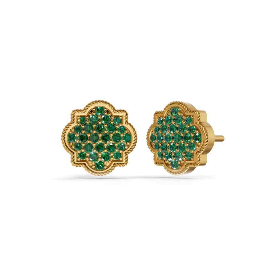 EMERALD BLOOM STUDS