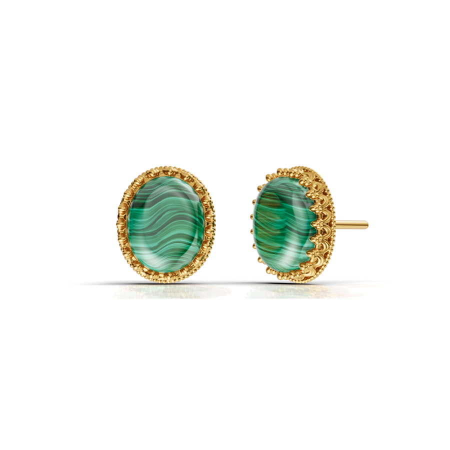 MALACHITE MOSAIC EARRINGS