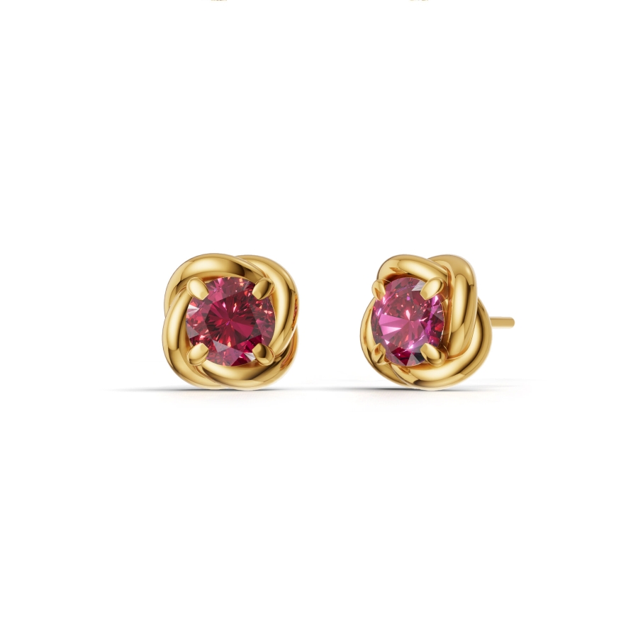 RUBY KNOT EARRINGS