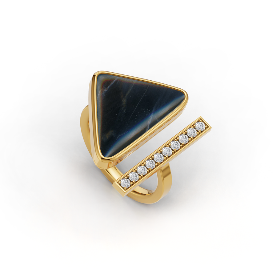 MIDNIGHT PIETERSITE RING