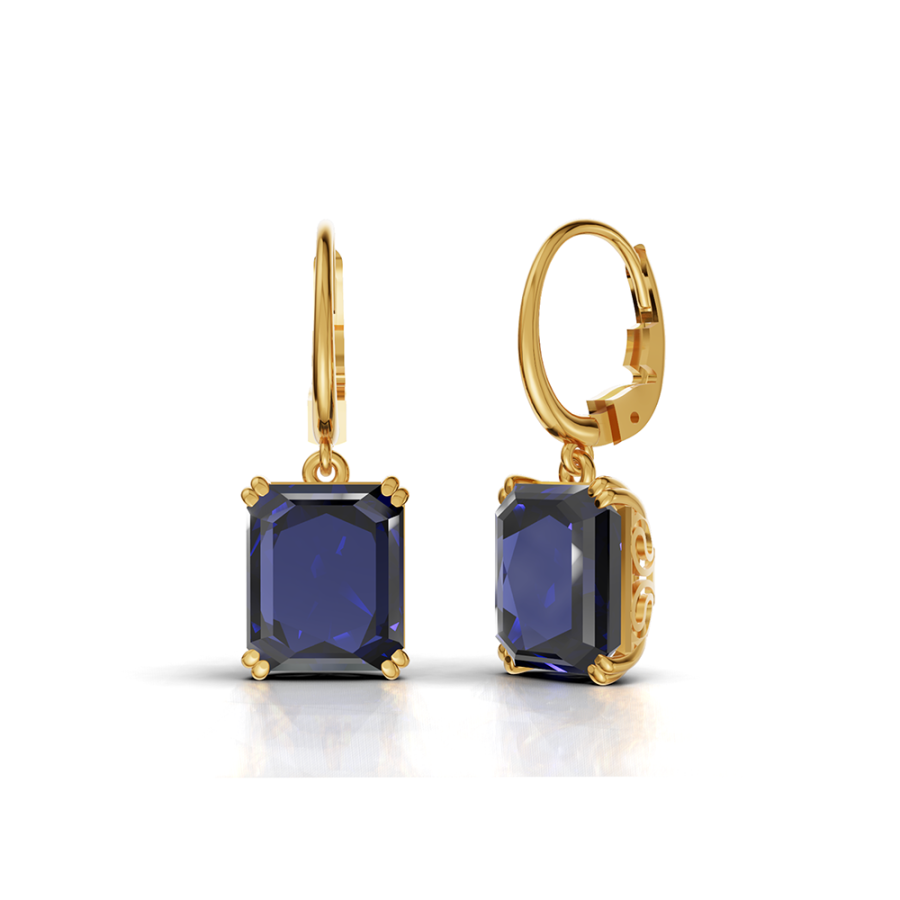 MIDNIGHT SAPPHIRE HOOP EARRINGS