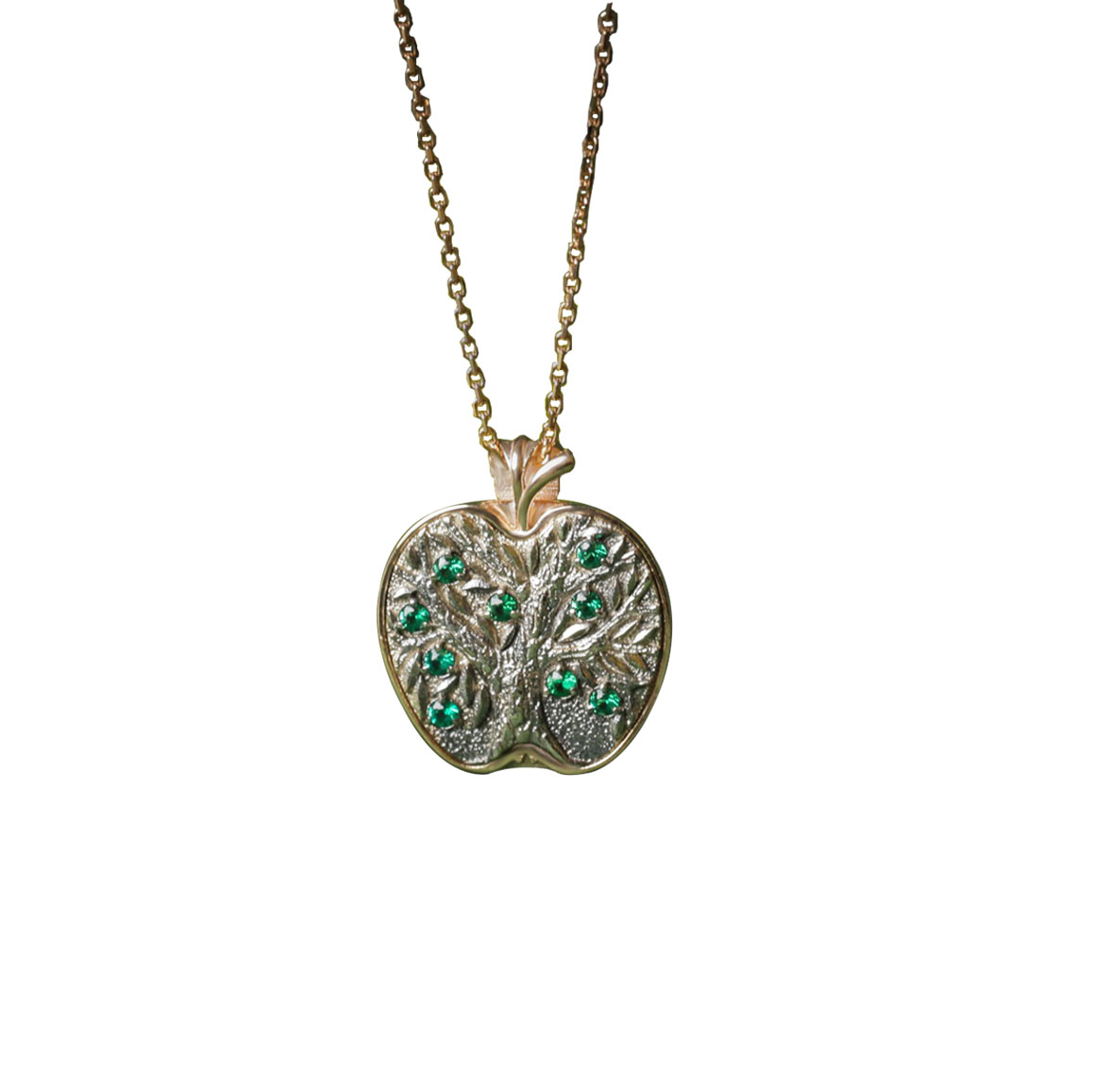 EMERALD APPLE NECKLACE 