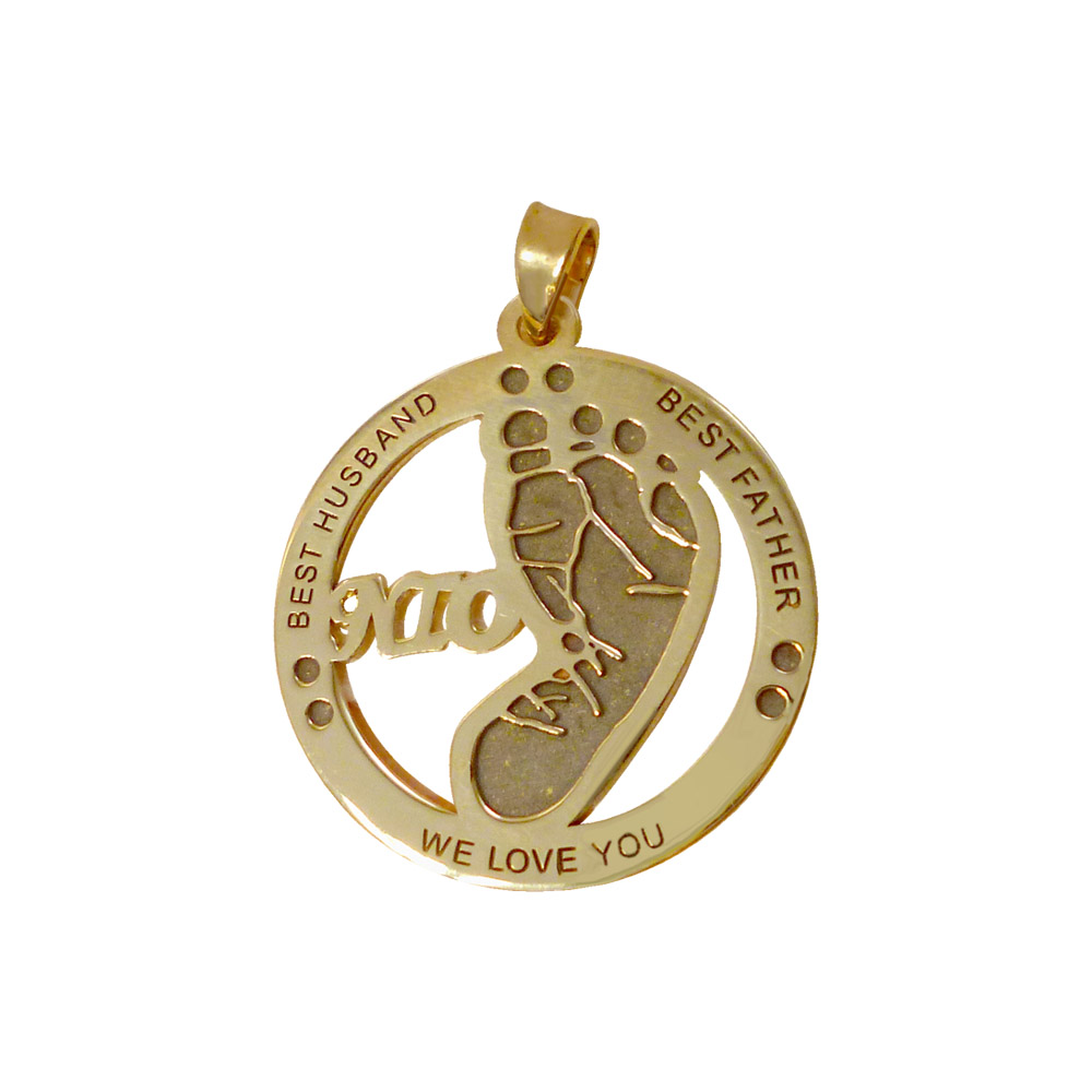 DADDY FOOTPRINT MEDALLION