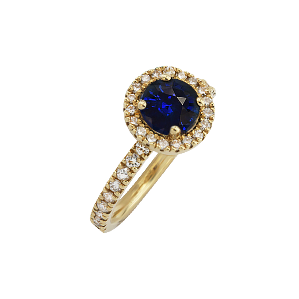 ROUND SAPPHIRE CLASSIC RING