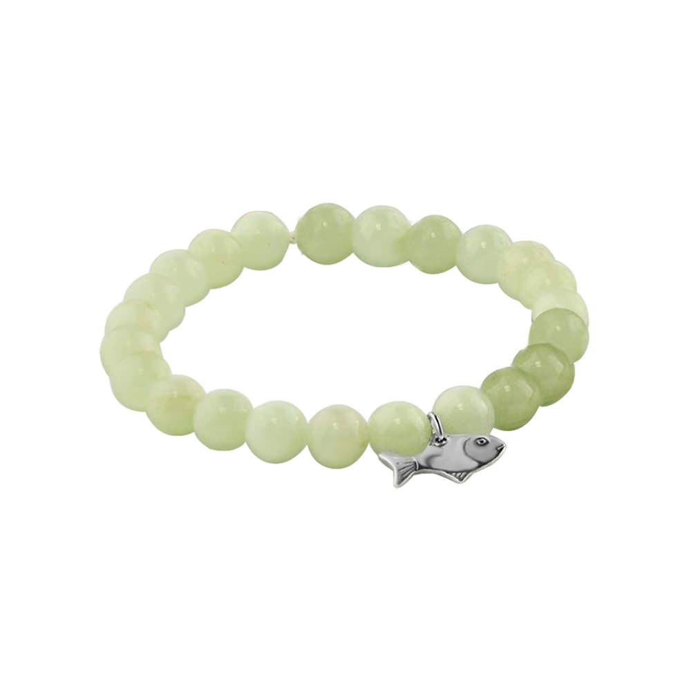 AQUAMARINE PISCES BEADED BRACELET