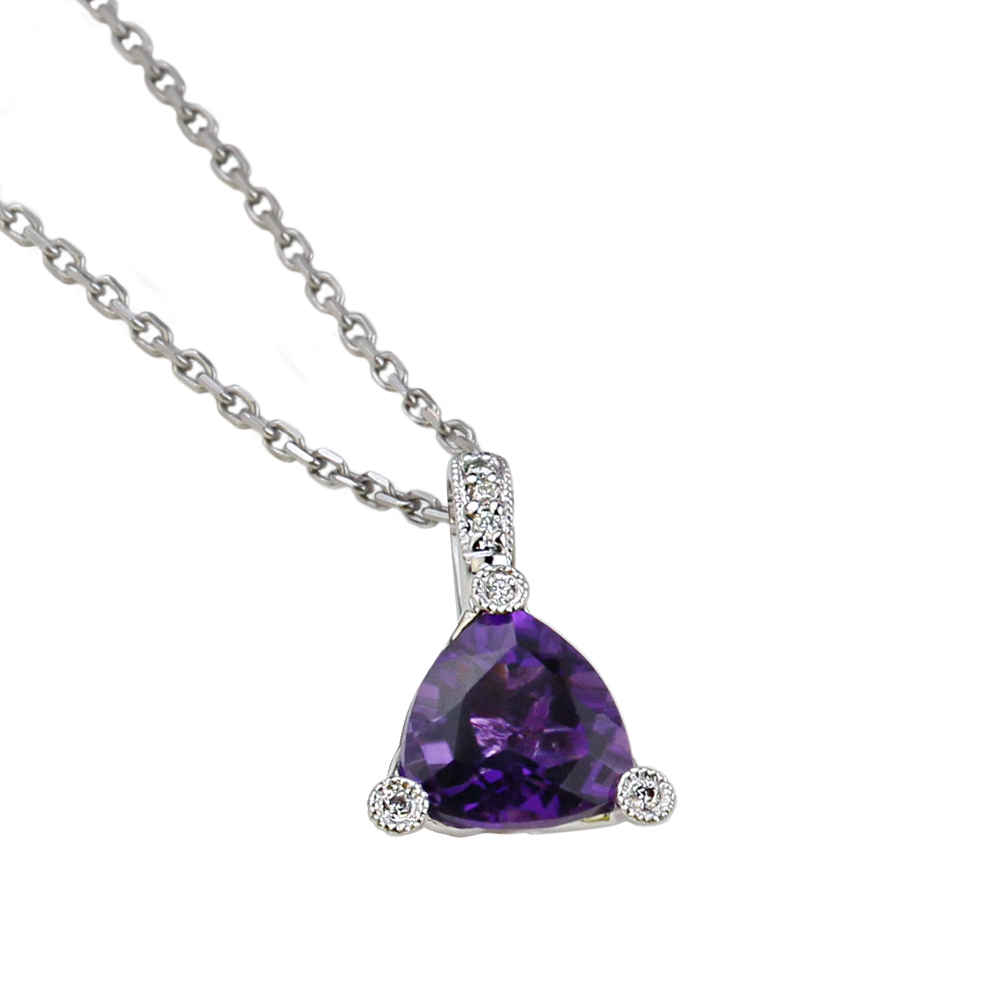 TRIANGLE AMETHYST NECKLACE