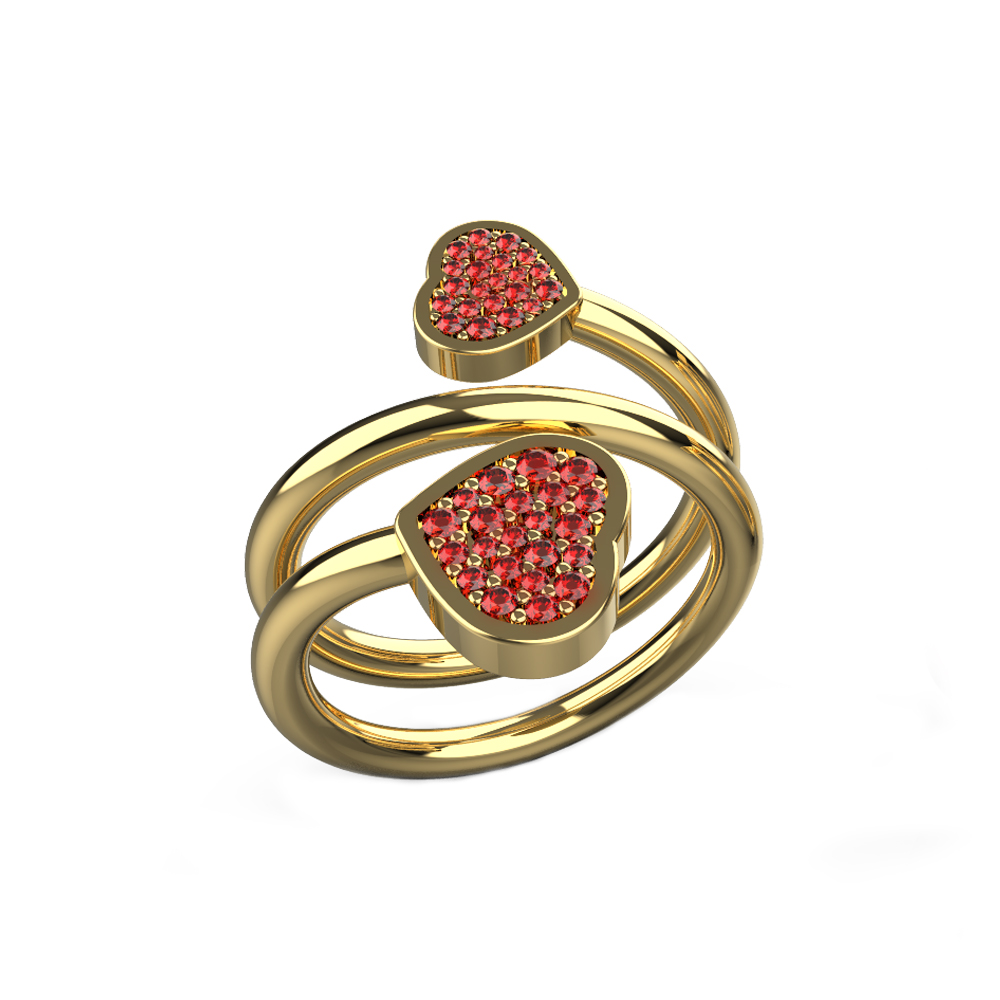 RUBY HEARTS RINGS
