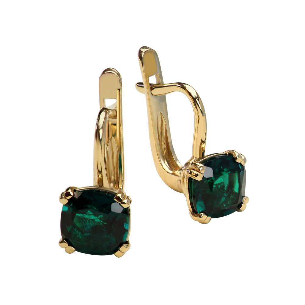 CUSHION EMERALD CLASSIC EARRINGS