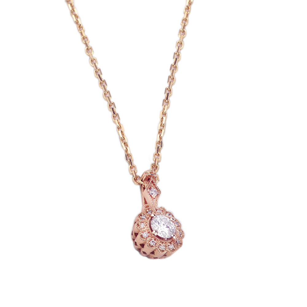 ROSE GOLD WITH ZIRCONIUM ATEA PENDANT