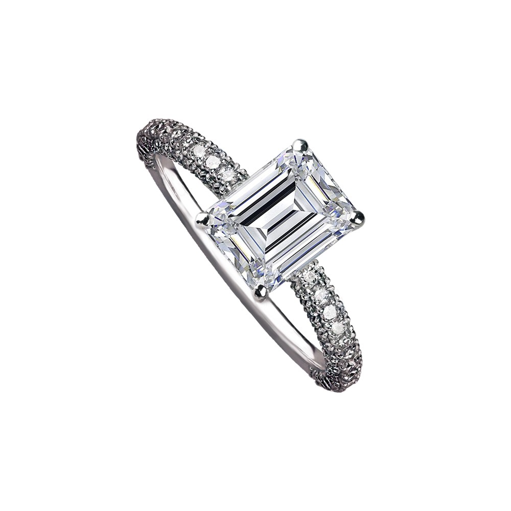 EMERALD CUT SOLITAIRE 
