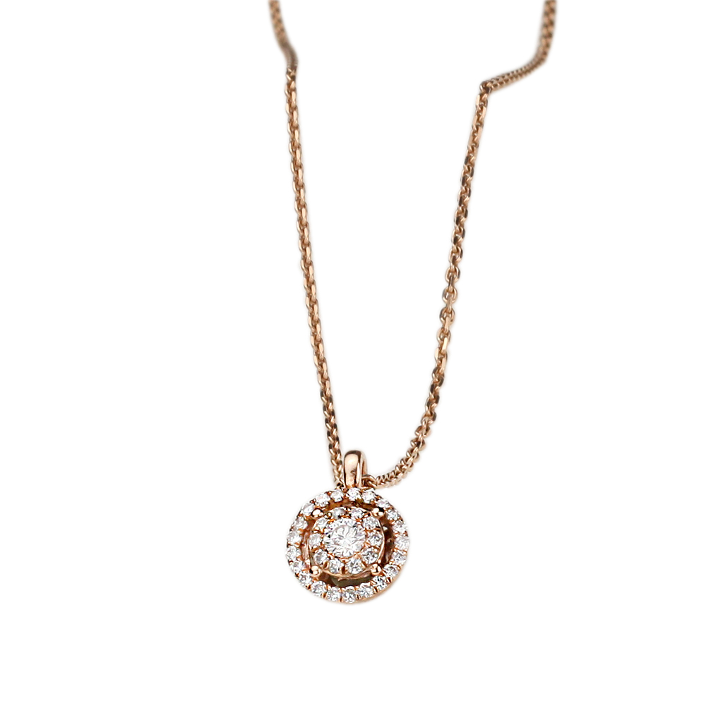 ROSE GOLD AND ZIRCONIUM NECKLACE