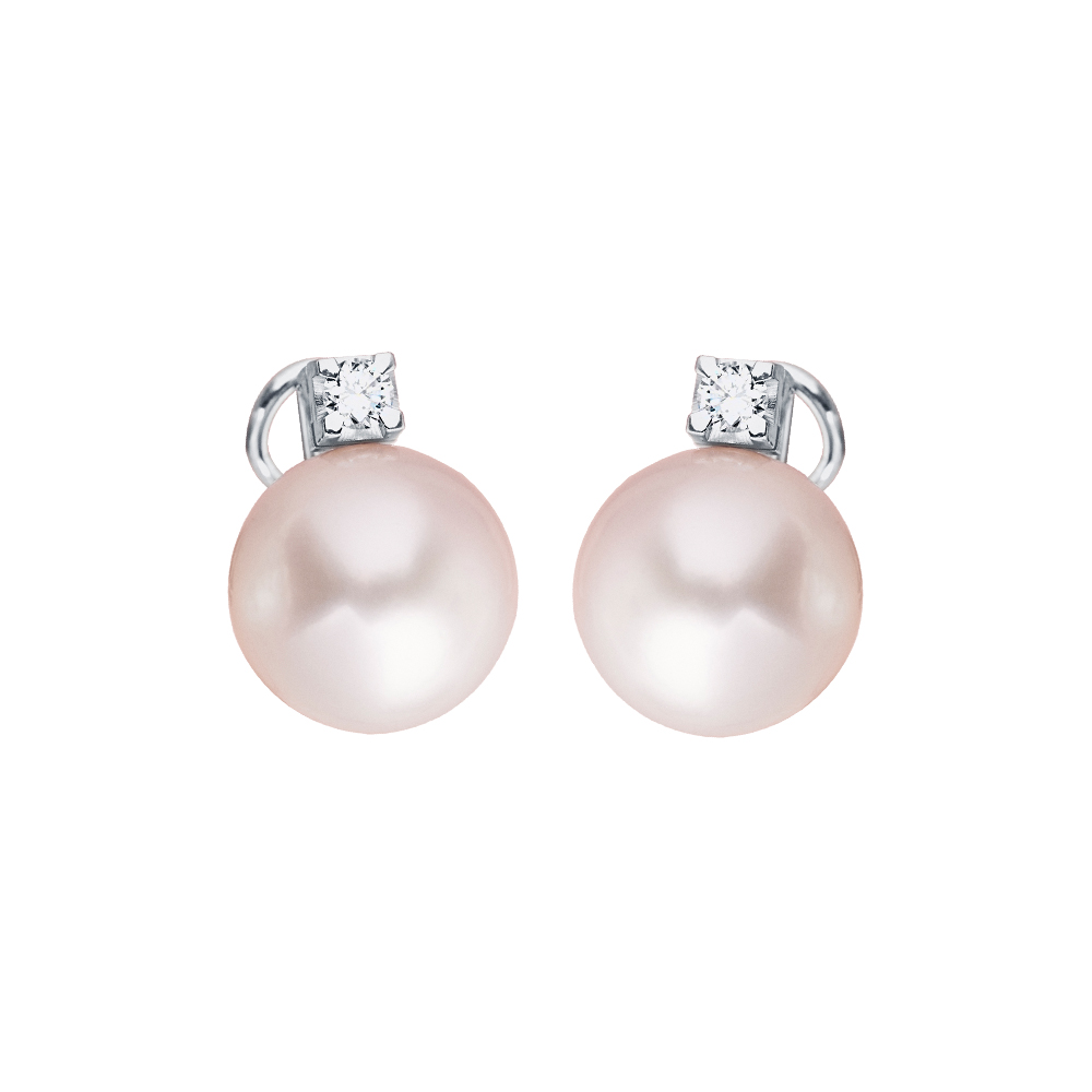 ZIRCONIUM AND PEARLS EARRINGS