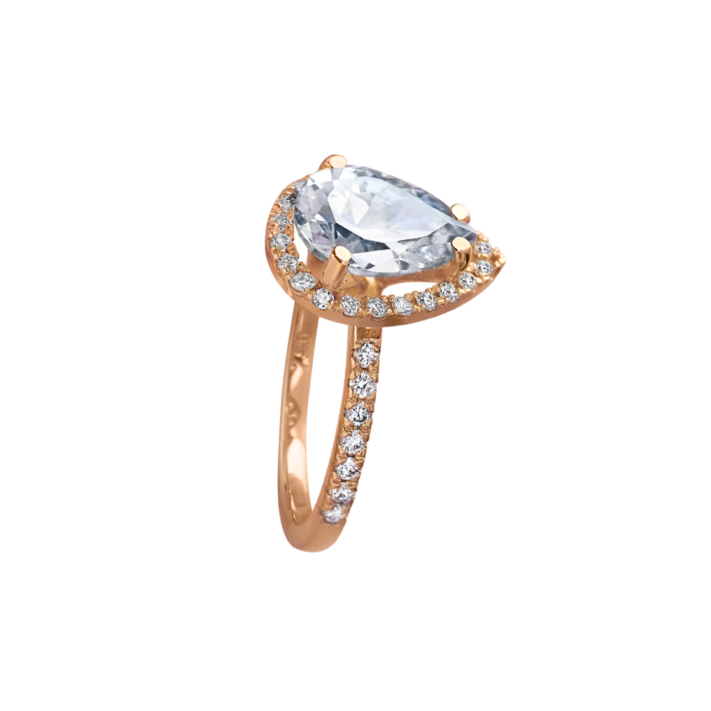  PEAR SHAPE ZIRCONIUM RING