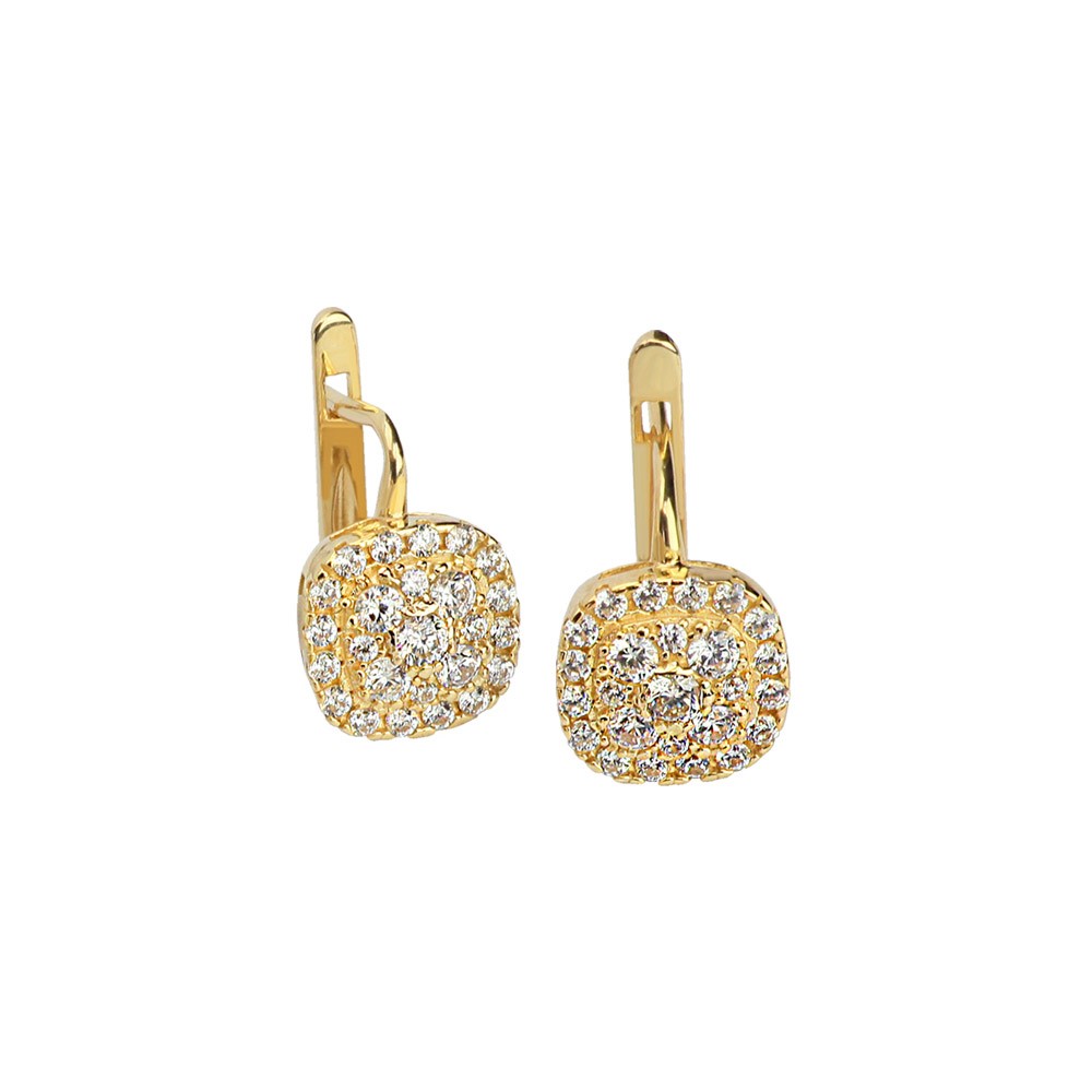 WHITE ZIRCONIUM EARRINGS