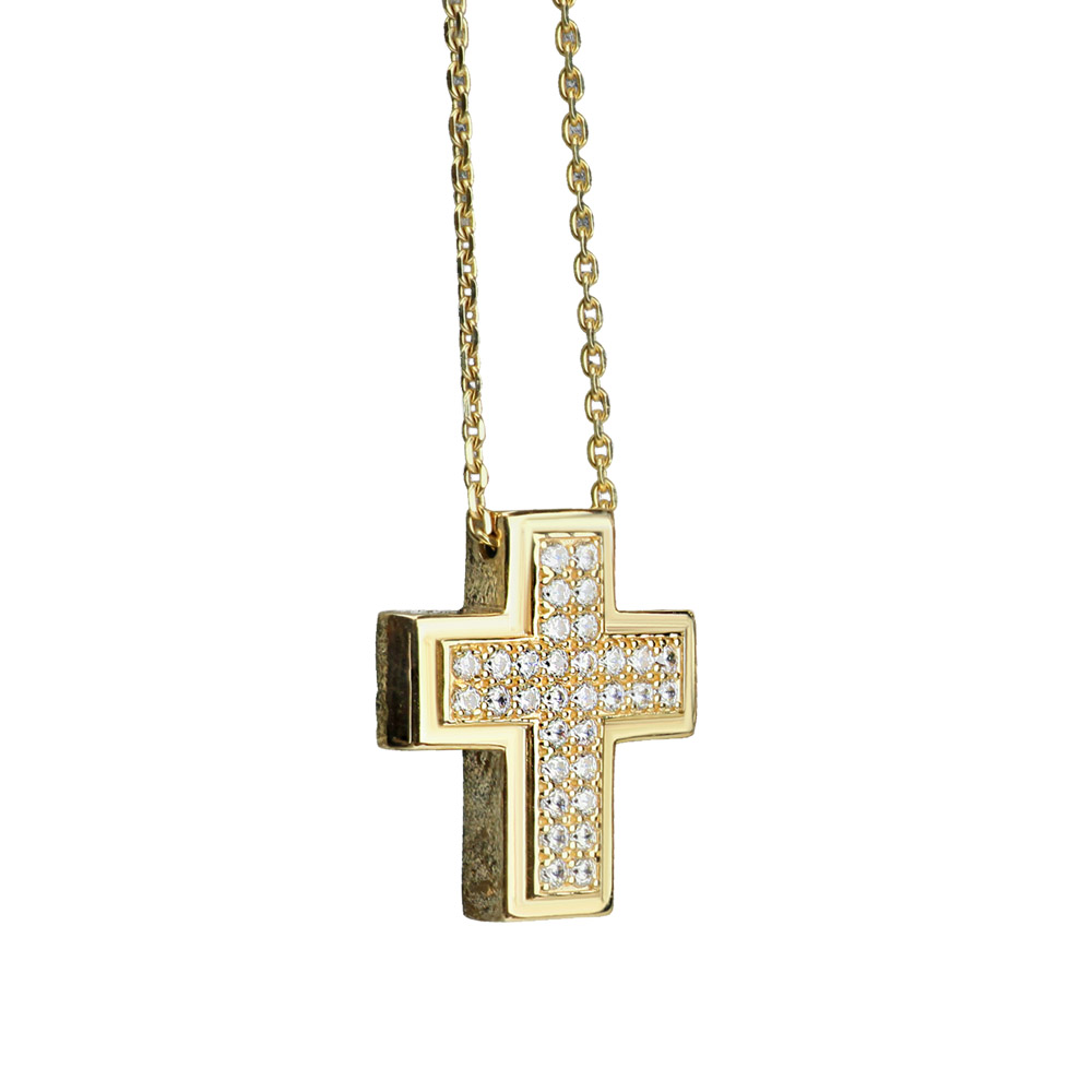  WHITE ZIRCONIUM CROSS