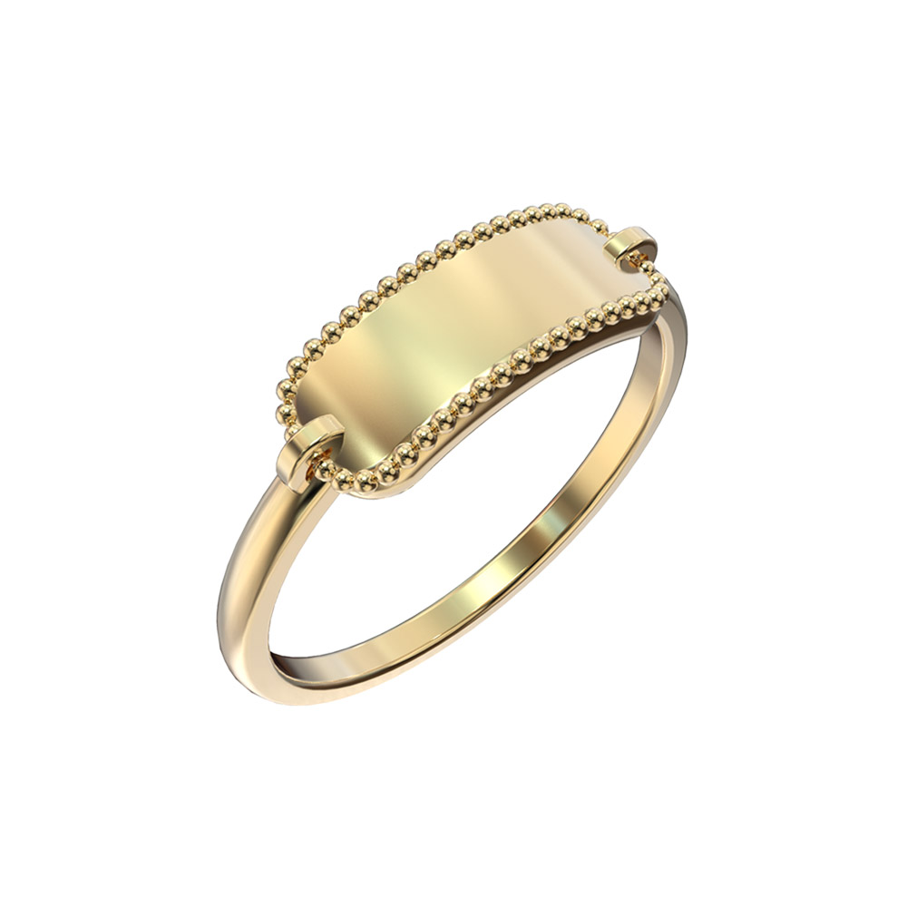 YELLOW GOLD SIMPLE WOMENS RING 