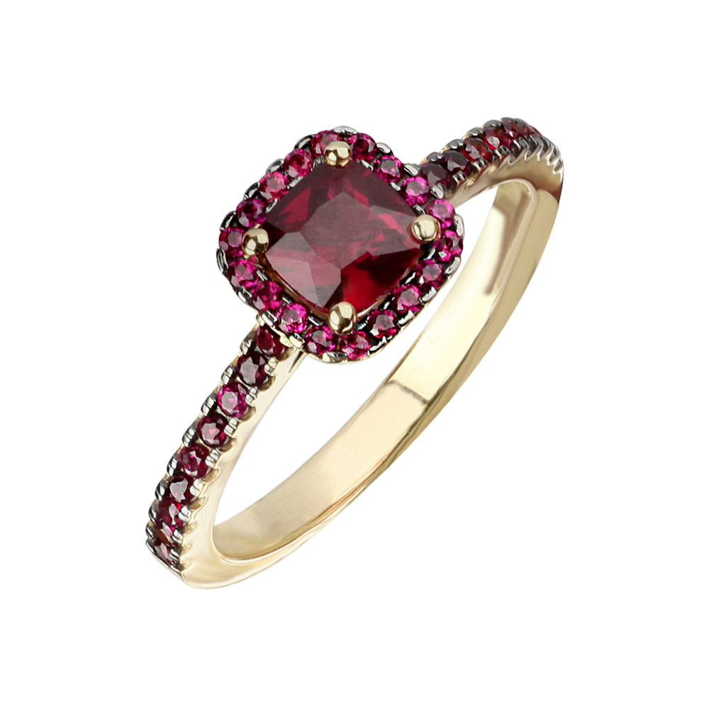 RUBY HALO RING 