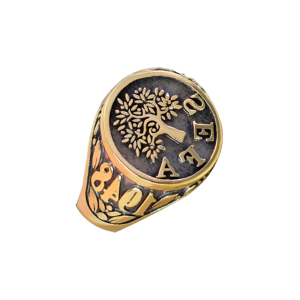 TREE OF LIFE ENGRAVED PERSONALIZED MEN RING