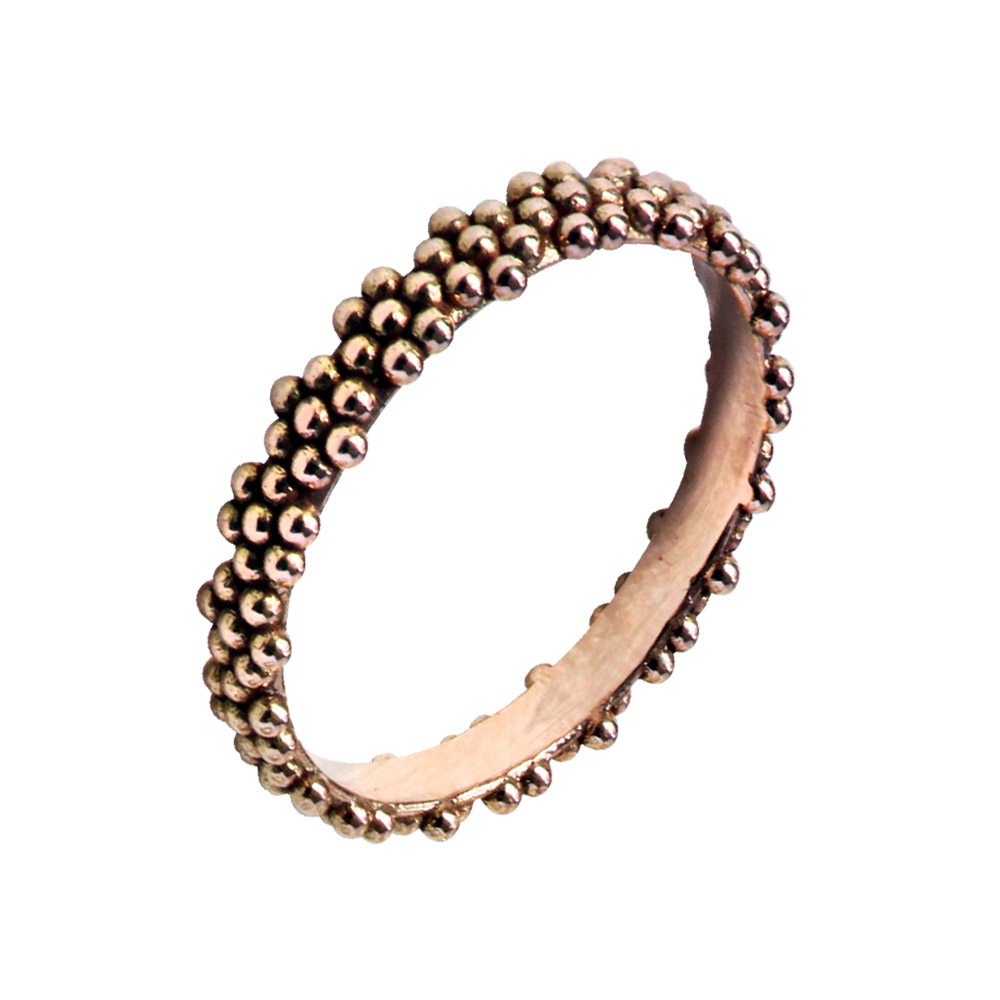 SMALL SPHERES YELLOW GOLD RING 