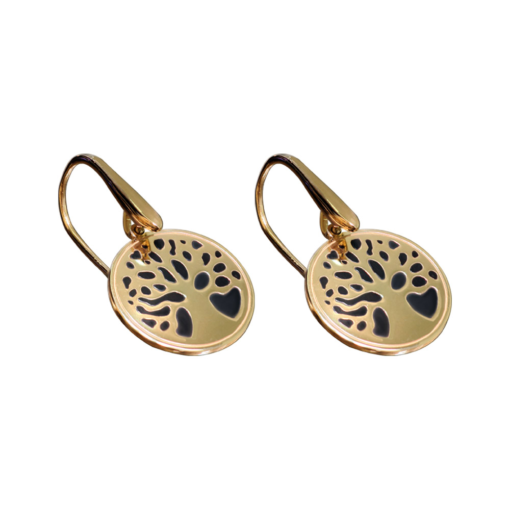 TREE OF LIFE ROSE GOLD EARRINGS 