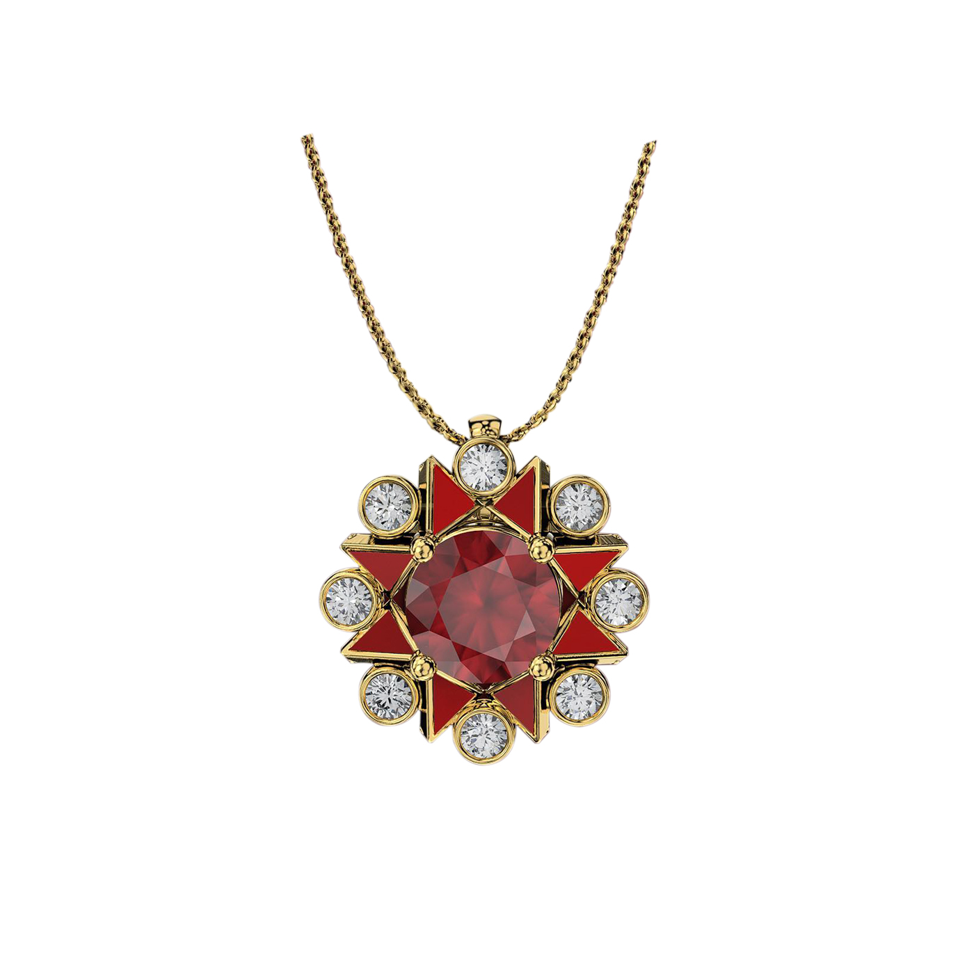 A SUN FULL OF GEMSTONES NECKLACE